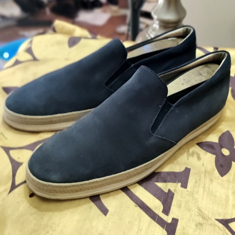 Tod's blue suede espadrilles